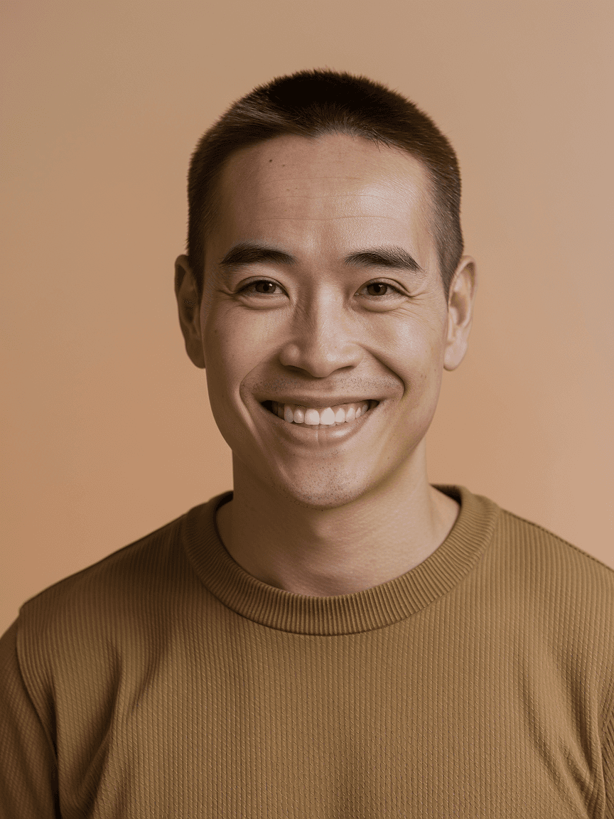 Portrait image of recently hired tech professional